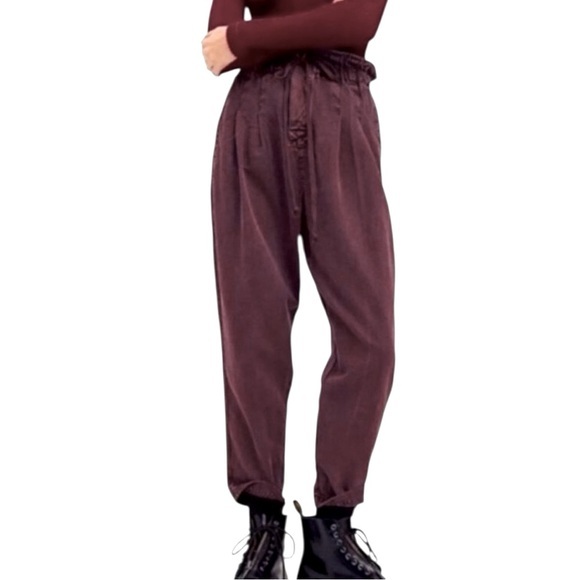 Free People Pants - Free People Margate Pleated Paperbag Trouser Pant size Small